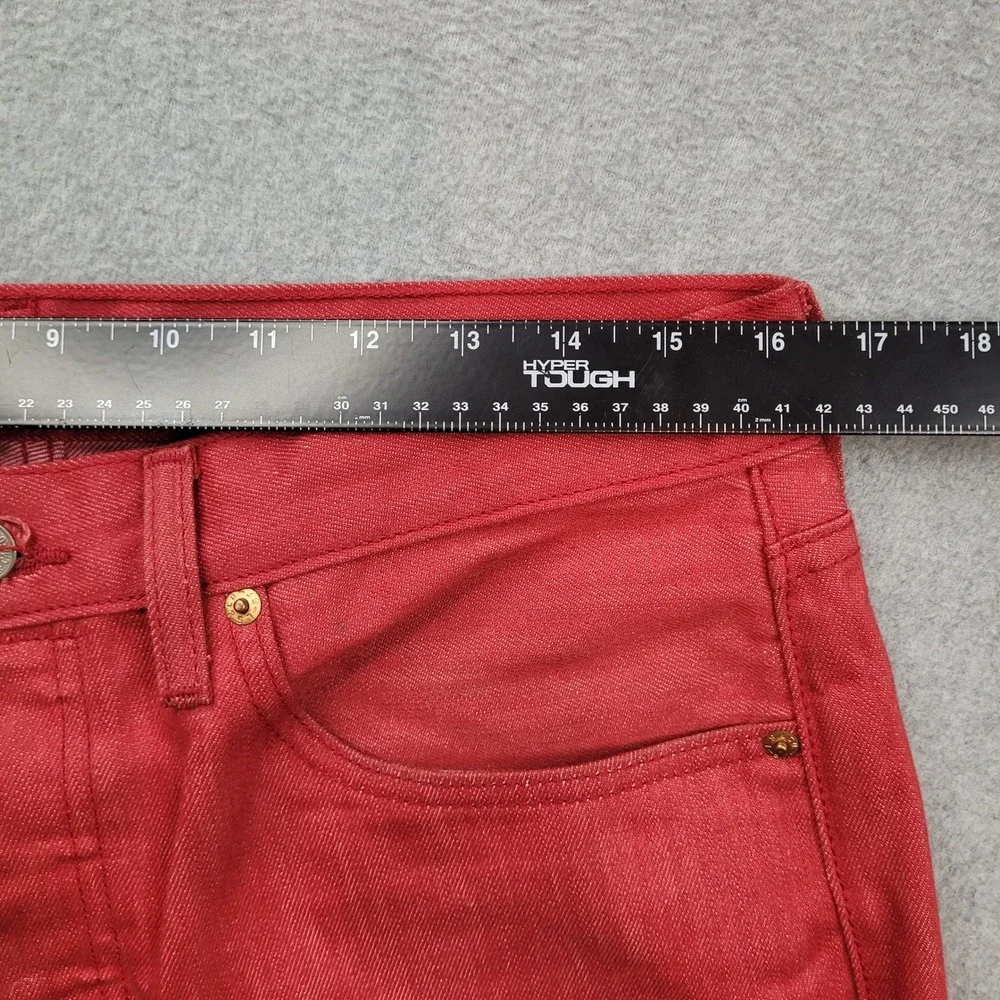 Levi's 501 Jeans Mens 33x30 Red Straight Leg Button Fly Denim